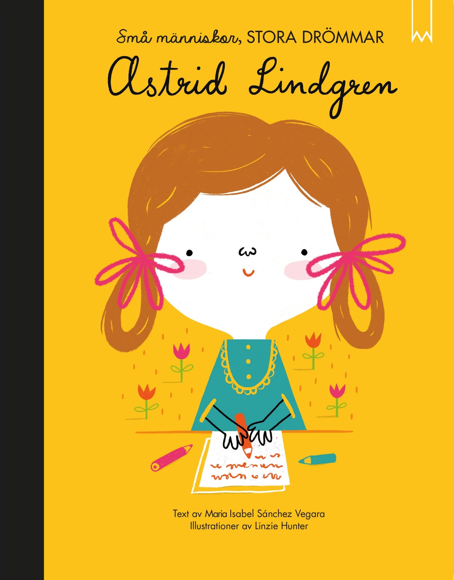Barnbok om Astrid Lindgren, en stor svensk ikon och författare som skrev barnböcker som Pippi, Emil i Lönneberga och Madicken