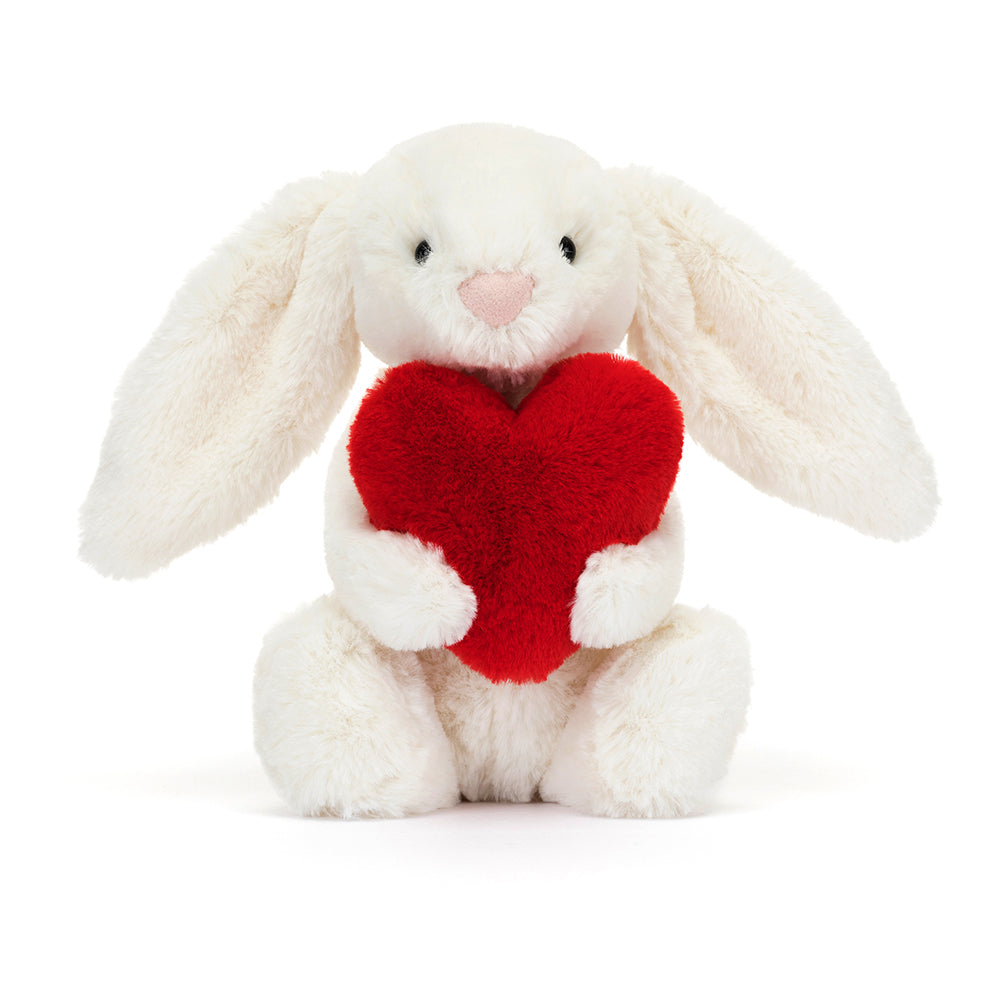 Bashful Red Love Heart Bunny Little – En Kärleksfull Gåva i Mjuk Plysch
Letar du efter den perfekta presenten för någon du tycker om? Bashful Red Love Heart Bunny Little är en underbart mjuk och charmig kanin som sprider värme och kärlek. Tillverkad i len, krämfärgad plysch och med ett klarrött hjärta i famnen, är den en idealisk gåva för Alla hjärtans dag, födelsedagar eller bara för att visa uppskattning