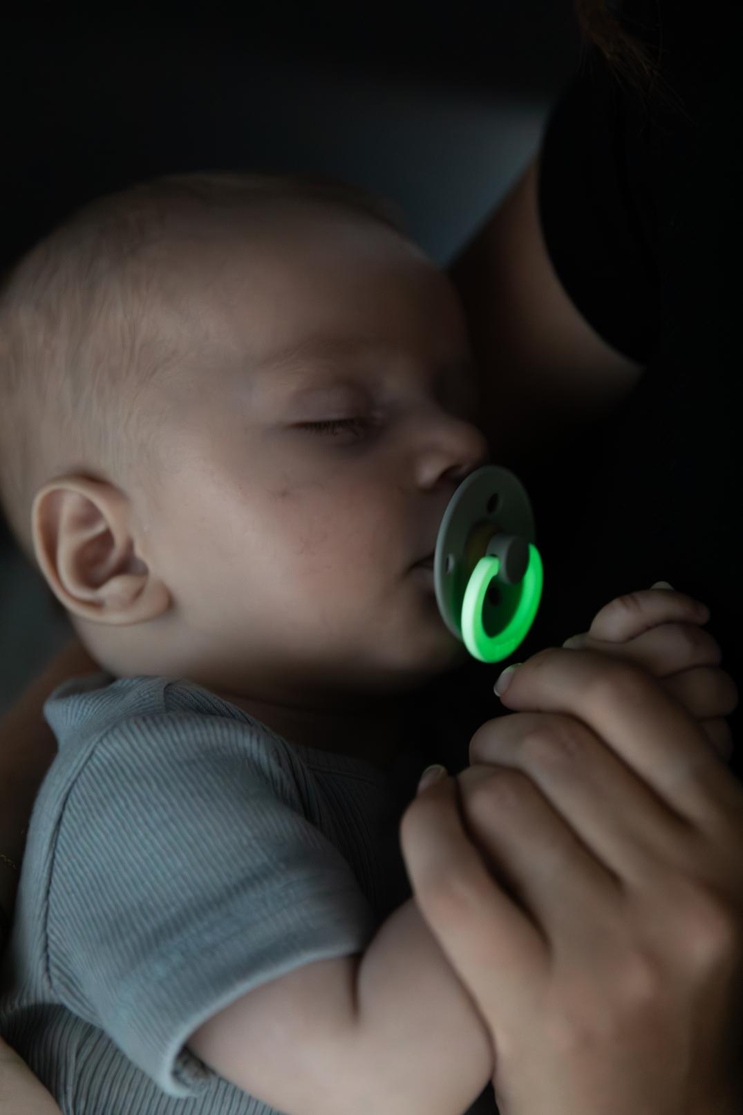 BIBS nattnapp Infinity GLOW - Sage/Cloud