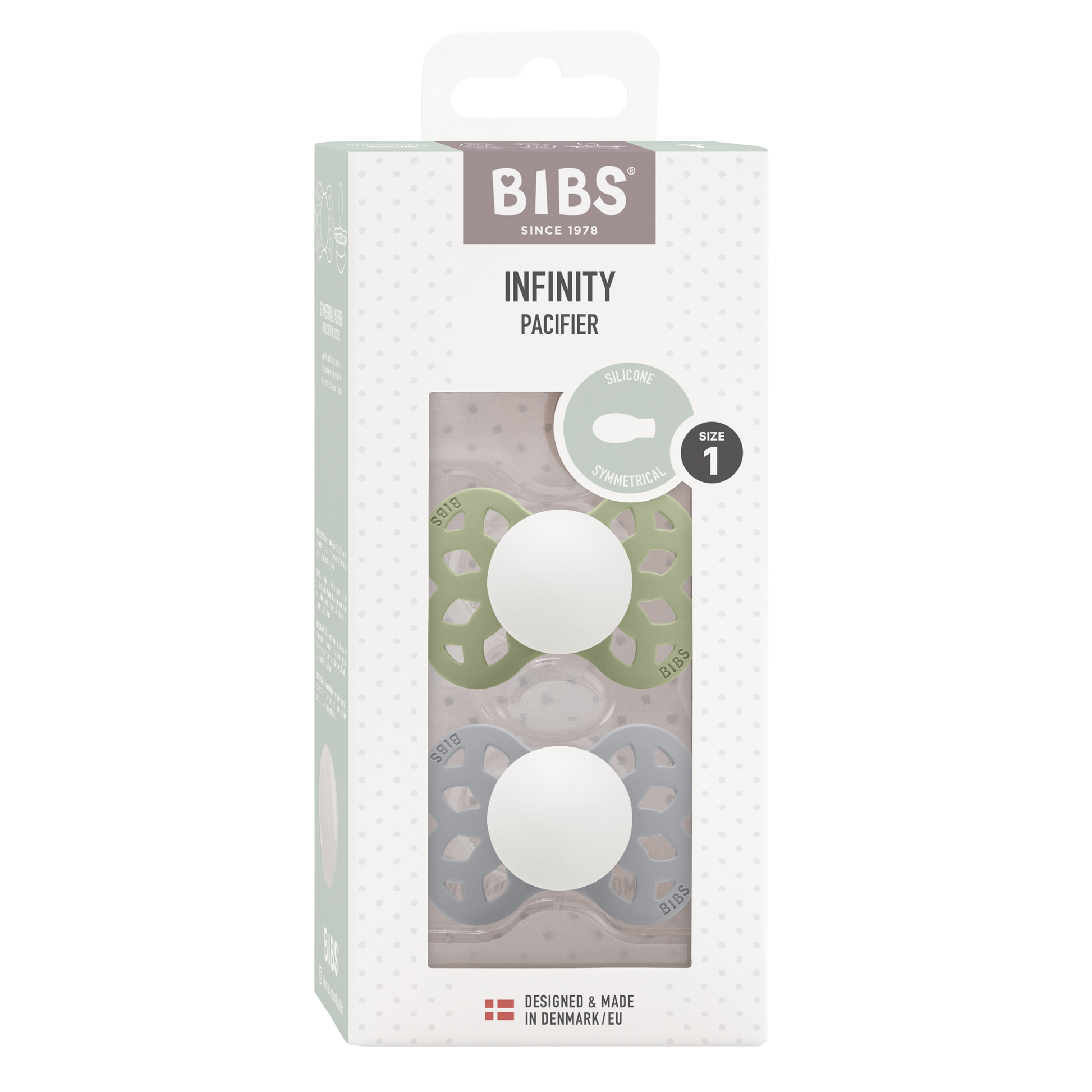 BIBS Glow in the Dark napp i originalförpackning